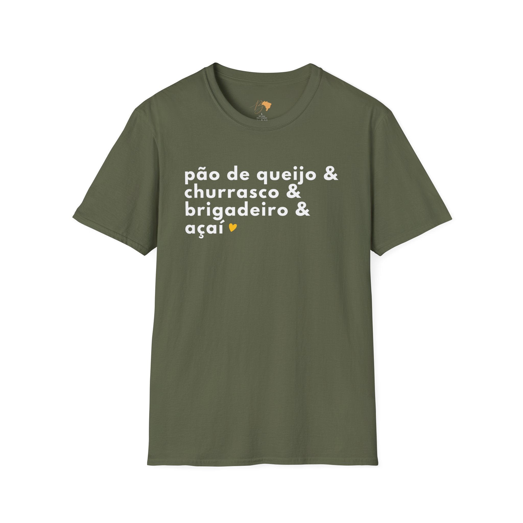 Pão de Queijo & Churrasco & Brigadeiro & Açaí – Brazilian Essentials Unisex T-Shirt