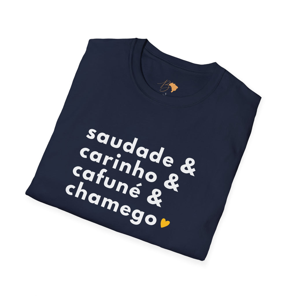 Saudade & Carinho & Cafuné & Chamego – Brazilian Words of Affection T-Shirt Unisex