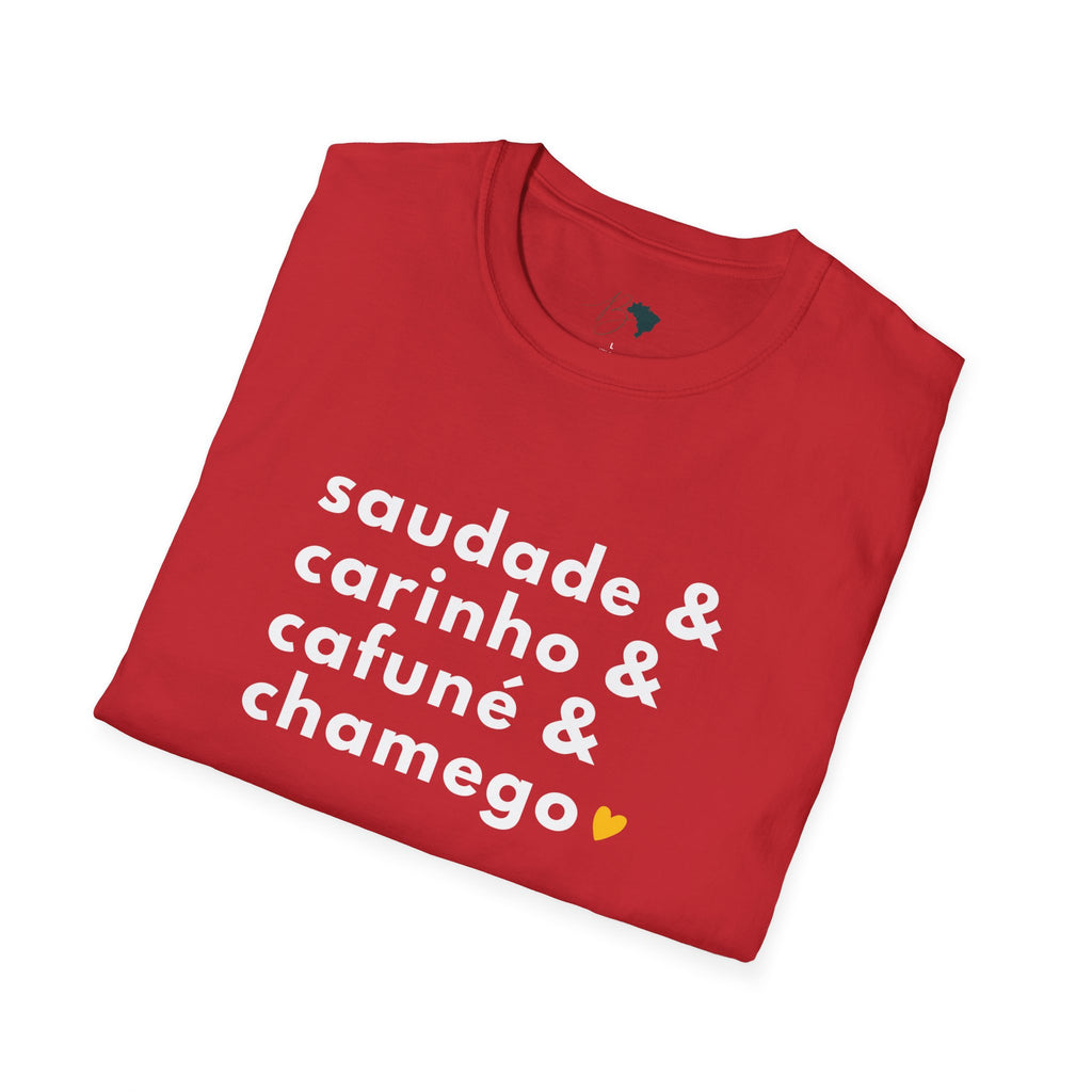 Saudade & Carinho & Cafuné & Chamego – Brazilian Words of Affection T-Shirt Unisex