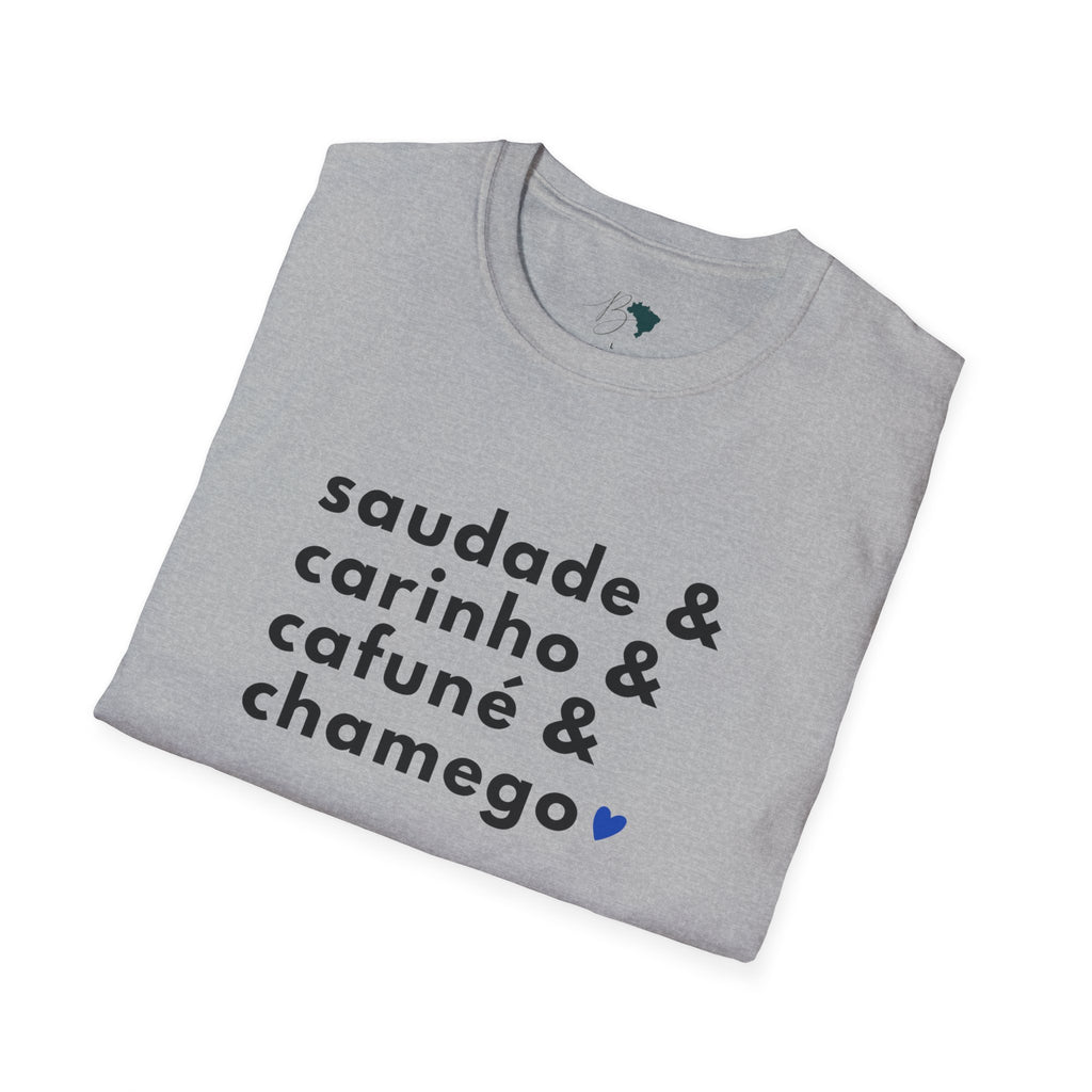 Saudade & Carinho & Cafuné & Chamego – Brazilian Words of Affection T-Shirt Unisex